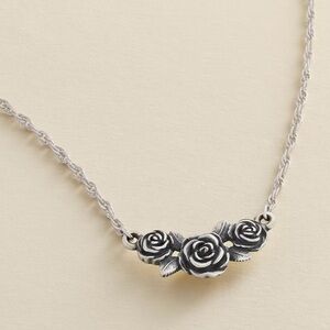 James Avery Sterling Silver Rose Necklace